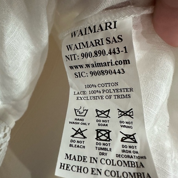 Waimari Panarea White Off-Shoulder Blouse size small sold out on revolve - Picture 12 of 12